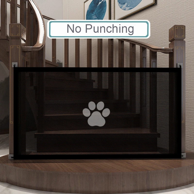 No Punching Pet Dog Barrier Fences Foldable Dog Safety Fence Protection Net Pet Isolated Network Stairs Gate Dog Accessories - imagen 2
