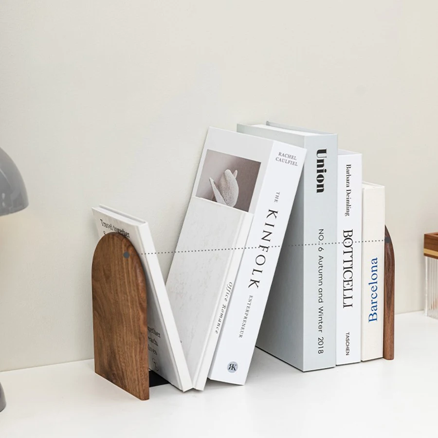 Organizador de madera natural para escritorio y accesorios de gato - imagen 3