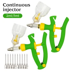 Jeringa veterinaria automática 2/5 ml con agujas para aves de granja
