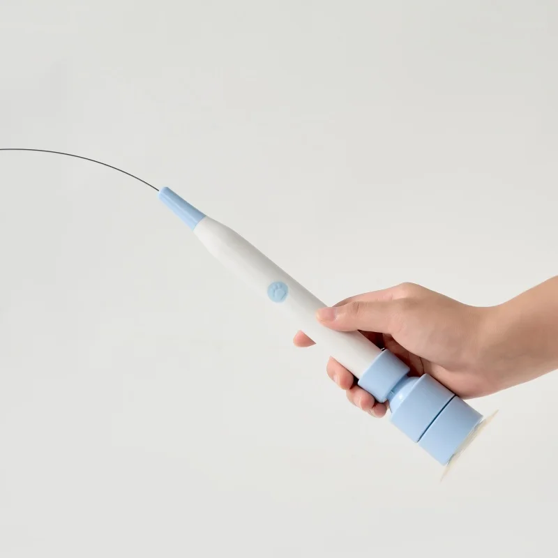 BOOTEELY, ventosa eléctrica, juguete para gatos, mariposa, juguete para gatos voladores, juguete para gatos autoentrenante, varilla larga, juguete para gatos de alambre de acero - imagen 4