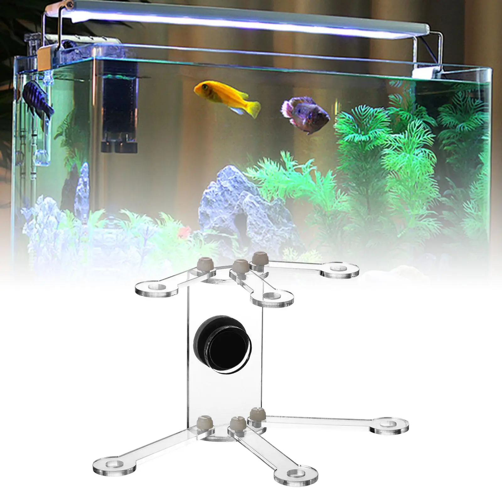 Aquarium Coral Rack 6 Claw Clear 180 Degree Coral Rock Plug Aquarium Supplies