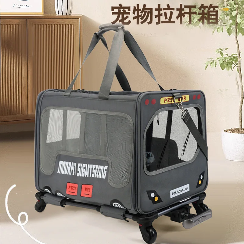 Bolsa de Transporte con Ruedas para Gatos y Perros - imagen 5