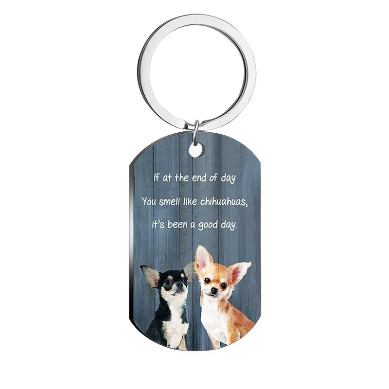 LLavero de acero inoxidable con forma de pata de perro para hombre y mujer, colgante de llaves de coche, Color plateado, 1 piezas - imagen 2