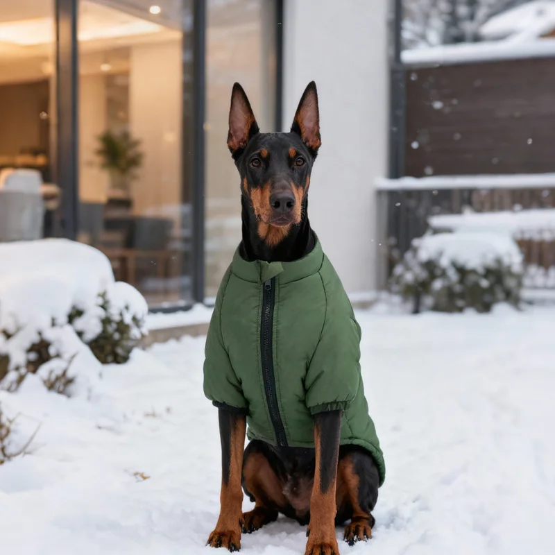 Ropa de invierno para perros, ropa para perros Bipedal acolchada de algodón, forro polar cálido para perros grandes, resistente al viento, resistente al desgaste, ropa gruesa y suave para perros - imagen 3