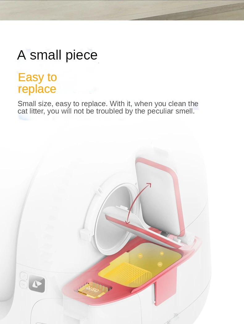 Automatic Shoveling Cat Supplies Cleaning Cat Litter Box Deodorant Deodorant Cube N50 for PETKIT PURA MAX  Cat Litter Box - imagen 4