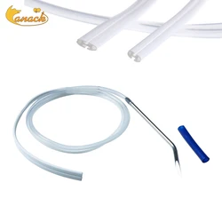 Drenaje estriado plano de silicona, 7mm, 10mm, con trocar, a prueba de obstrucciones, ranura abierta, tubo de drenaje enrollado, equipo veterinario de esterilización Eo