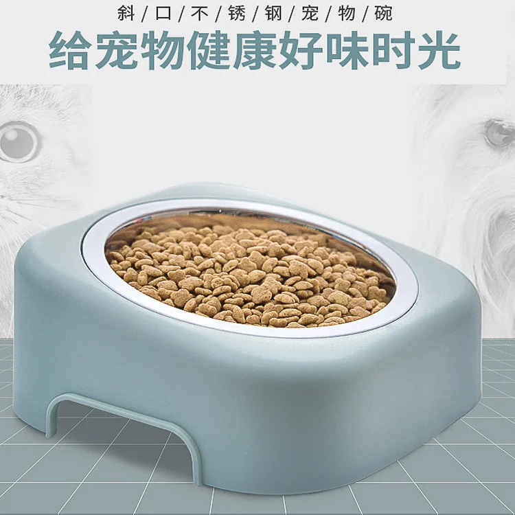 Cuenco de acero inoxidable para perros, grueso y fácil de enjuague, se puede dividir, beber agua y comer, cuenco para gatos de doble uso - imagen 4