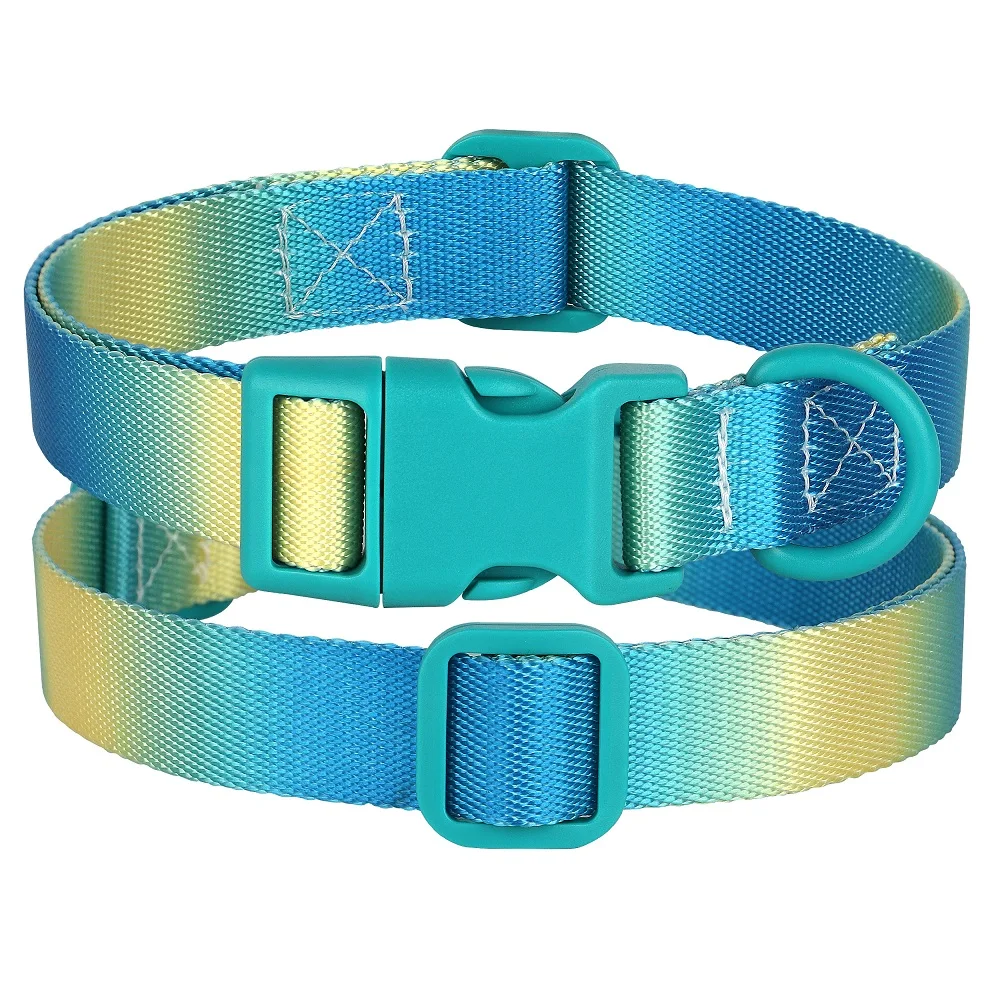Collar de nailon para perros pequeños, medianos y grandes, macarrón, collares ajustables para mascotas, collares hinchados coloridos duraderos, Chihuahua, 4 colores - imagen 3
