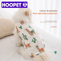 HOOPET-traje de cirugía para gato, ropa de recuperación Post Spay, diseño de dinosaurio/cáscara de huevo/Cactus, transpirable, ligero, suave, cuello electrónico, Alternat