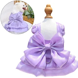 Vestido de princesa para perros pequeños – Falda, lazo y estilo adorable