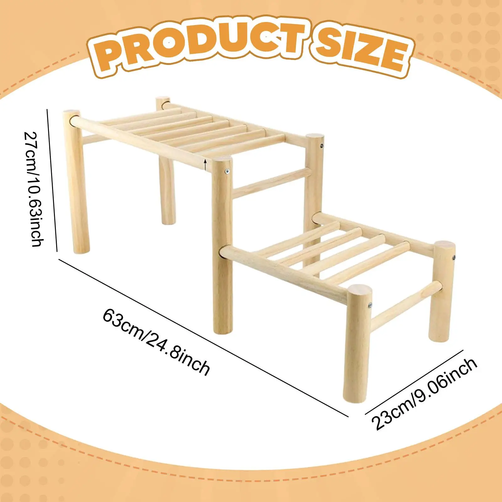 Chicken Perch for Coop Accessories Wooden Roosting Bar Frame Ladder for Outside Training