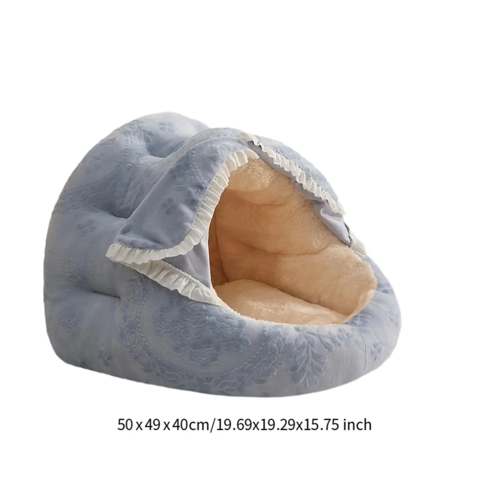 Cat Bed Cave Warm Comfortable Round Pet Bed for Bunny Rabbit Pet Supplies