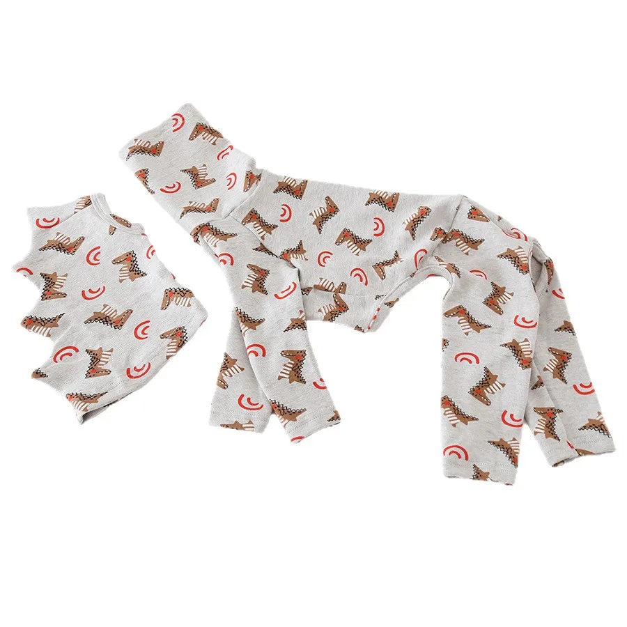 Pijamas de algodón para perros con dinosaurios - galgos italianos - imagen 5