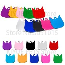 Placa de identificacion para perro en forma de gato - aluminio grabado