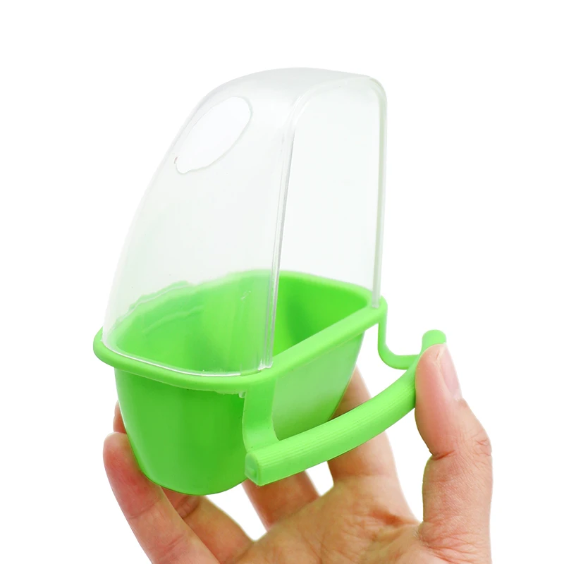 Comedero de plástico para pájaros, cuenco colgante, contenedor de comida, accesorios para interior y exterior, 1 unidad - imagen 5