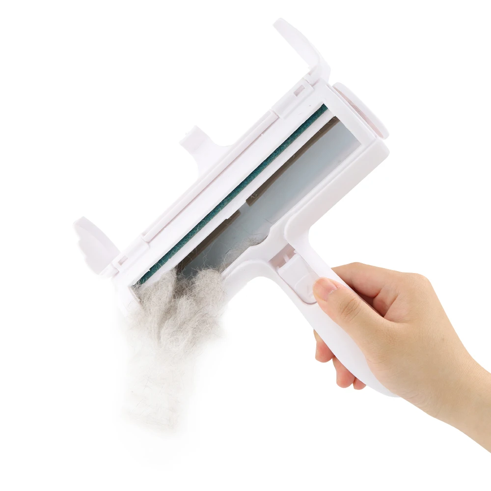 Rodillo removedor de pelo de mascotas, cepillo de 2 vías para quitar el pelo de perros y gatos de Forniture, autolimpieza, con mango cómodo - imagen 4