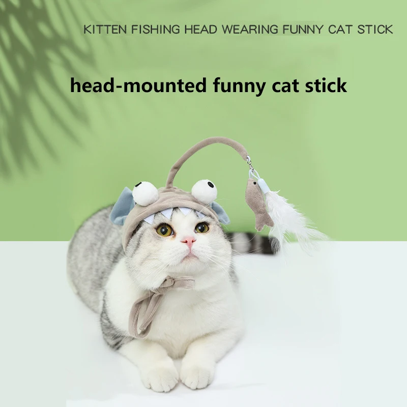 Traje de pañuelo para perro, sombrero montado en la cabeza, palo divertido para gato, accesorios interactivos para perros pequeños, medianos y grandes - imagen 2