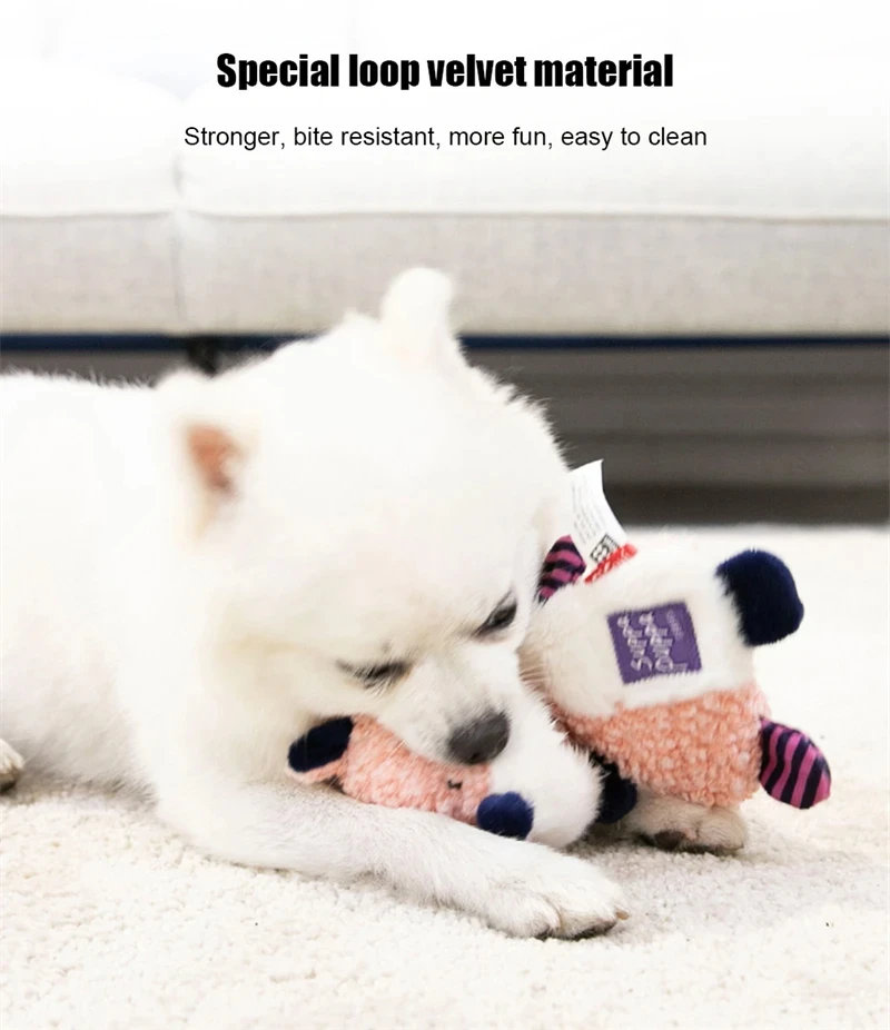 Gigwi Suppa-juguete para perro, sonajero de papel con sonido de dientes de felpa, Limpieza de dientes, resistente a las mordeduras, lavable, mapache, León y zorro - imagen 5