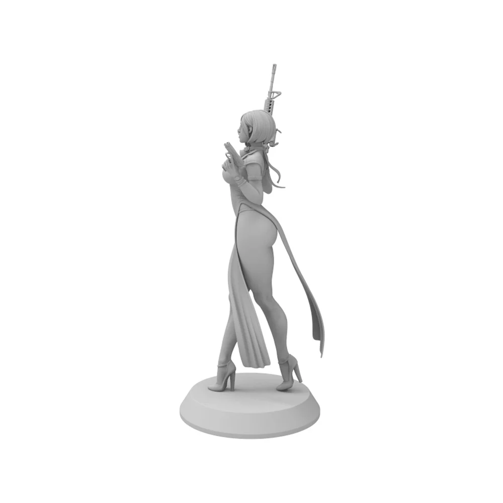 Kit modelo resina chica pistola doble cañón gris para armar sin pintar - imagen 5