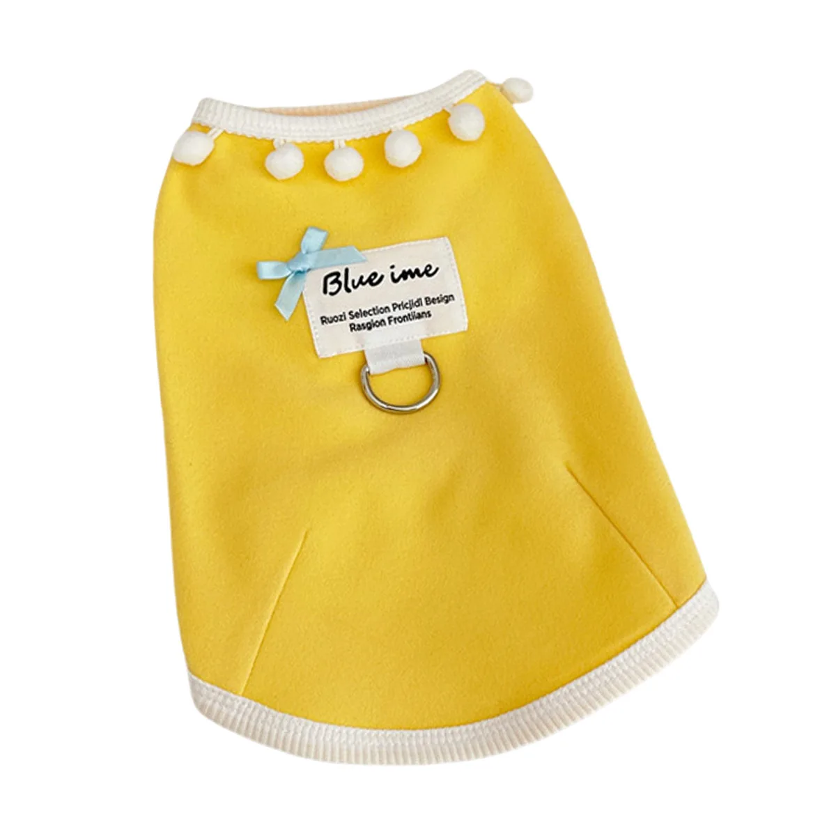 Chaleco con lazo a cuadros para mascotas, vestido de Color contrastante, prendas de vestir exteriores para las cuatro estaciones, camisa inferior, ropa para cachorros pequeños, primavera - imagen 5