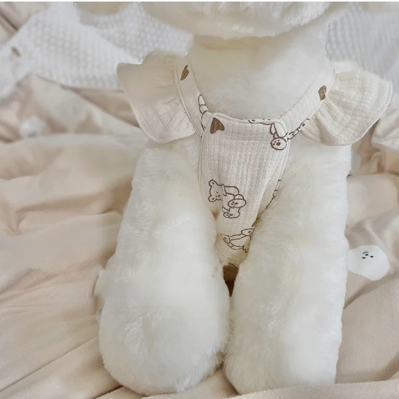 Chaleco corto de algodón acolchado para perros pequeños, chaleco de lujo con mangas voladoras, eslinga de burbujas para mascotas, ropa para perros pequeños, suministros para perros - imagen 3