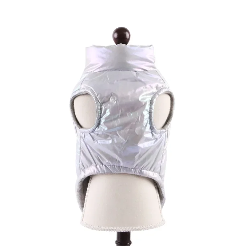 Chaleco con gradiente de arcoíris para mascotas, abrigo Universal de invierno para perros pequeños y medianos, ropa para cachorros, ropa de Navidad, otoño e invierno - imagen 3