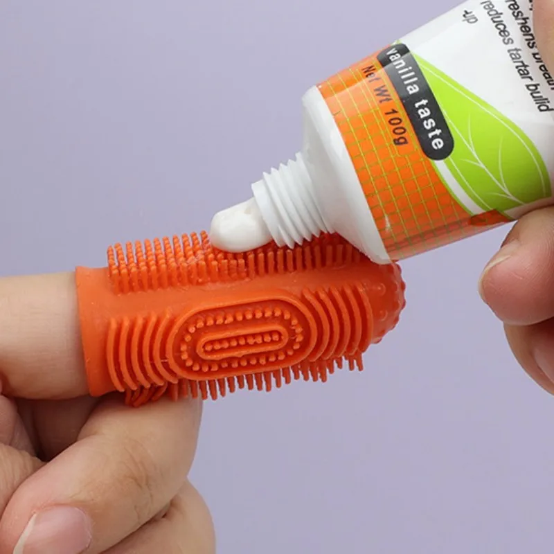 Cepillo de dientes para perros, 2 piezas, limpieza de dientes de perro, pelo suave, cepillo de dientes para cachorros, cepillo de dientes de silicona para perros, juego de 2 uds, cepillos de limpieza bucal para perros - imagen 5