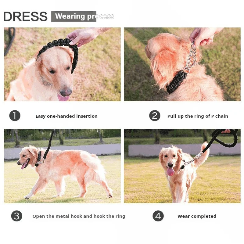 Cómoda Correa trenzada de 5 pies para perro, Ideal para un entrenamiento efectivo y paseos agradables. La durabilidad cumple con la comodidad - imagen 4