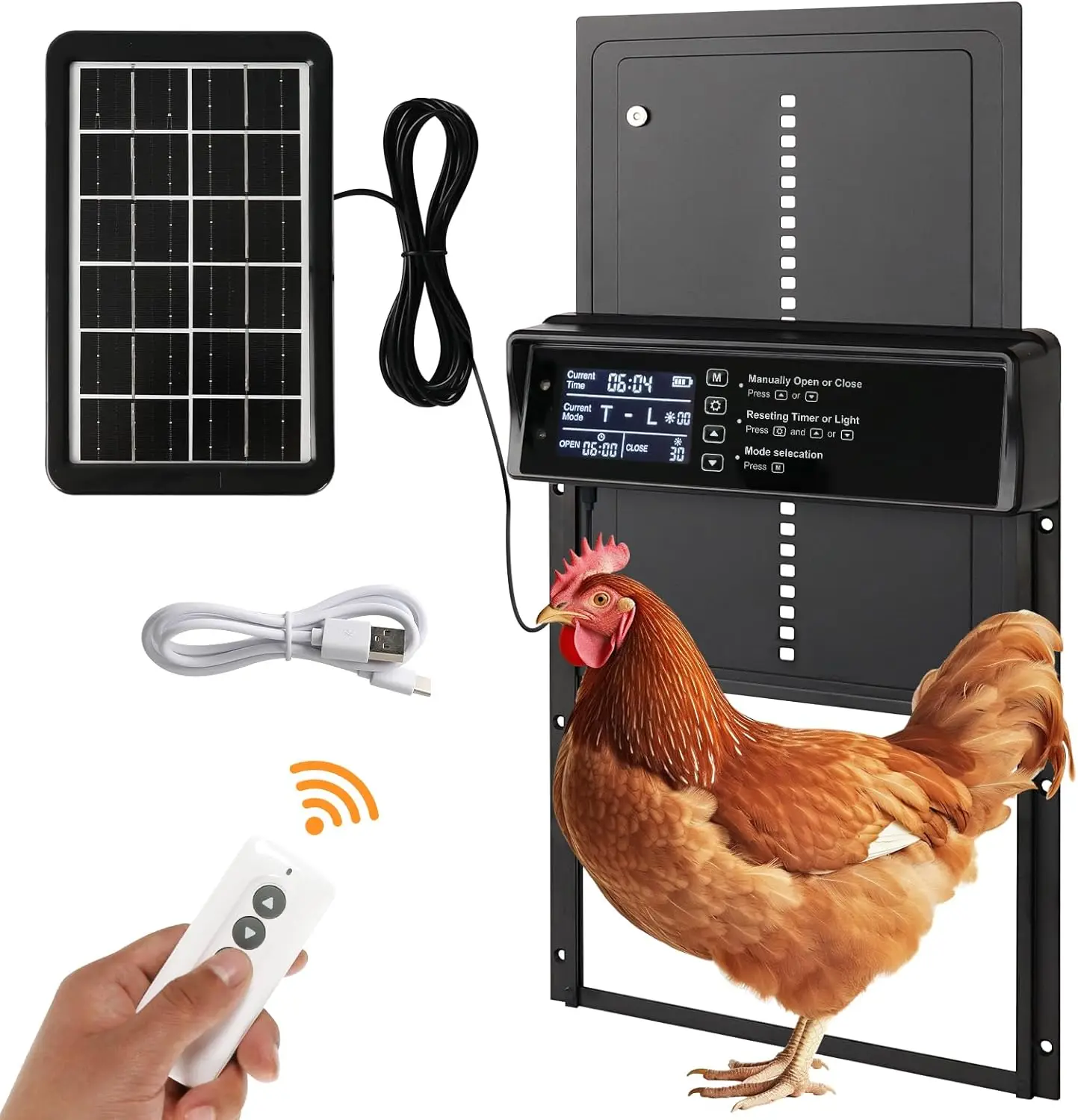 Puerta automática solar para gato o perro – Entrada libre