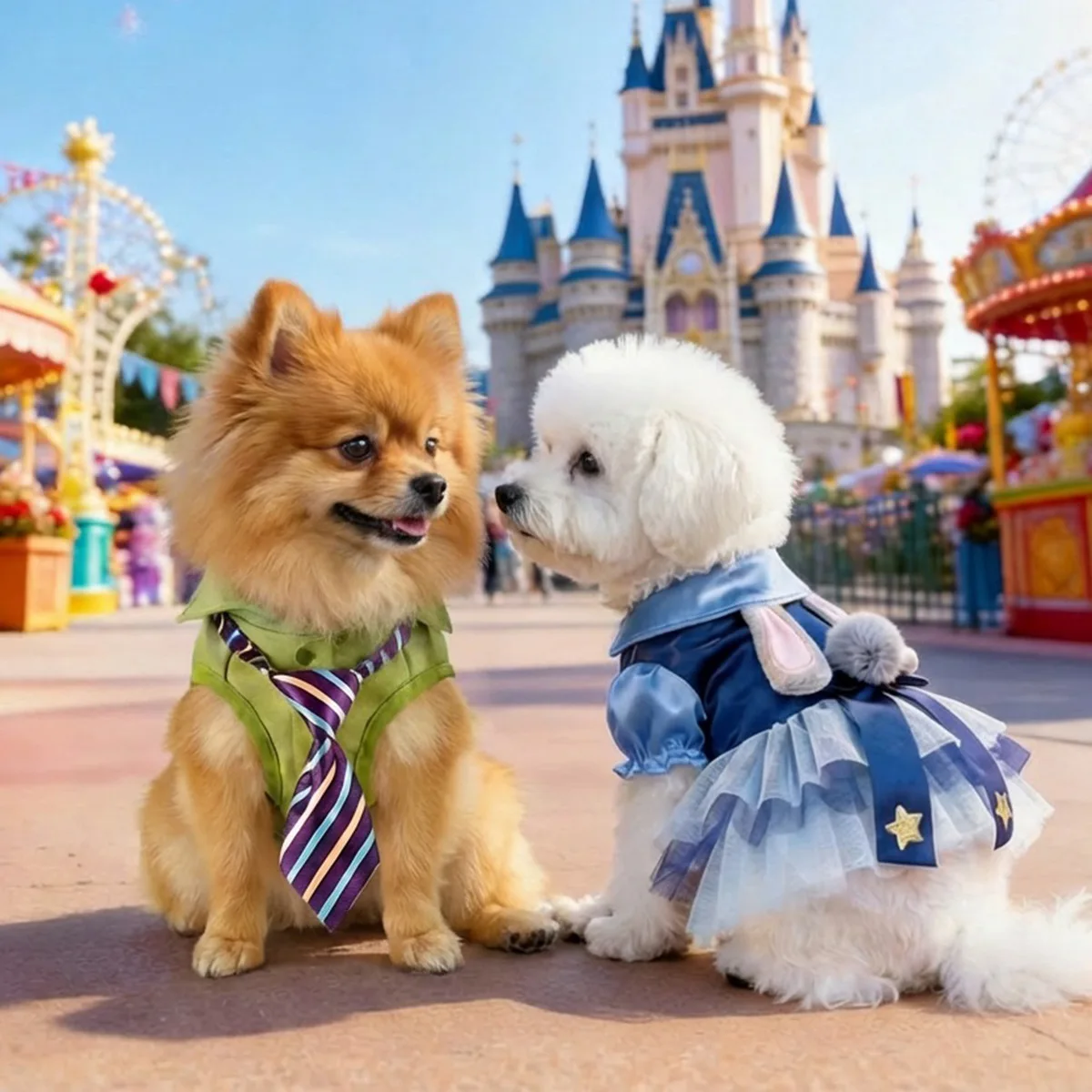 Vestido sin mangas con lazo para perros y gatos – suave, transpirable