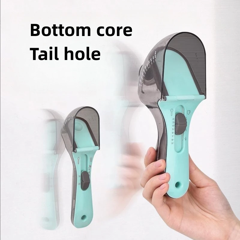 Cuchara dosificadora ajustable para mascotas con cuchara medidora de plástico para mascotas, tazas para accesorios para mascotas, cuchara de comida para gatos, cuchara de gramos para comida para perros - imagen 3