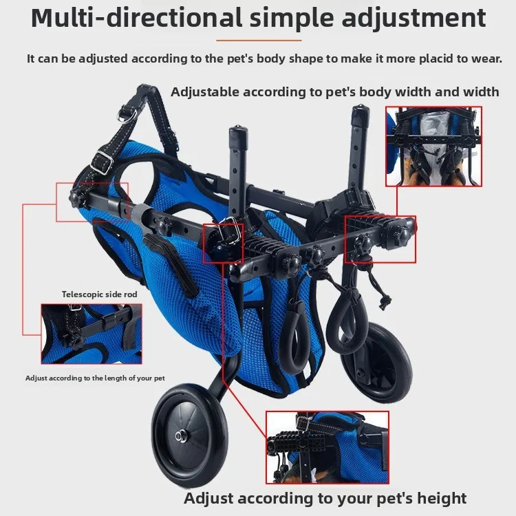 Carrito de Movilidad para Perros - Silla de Ruedas para Mascotas - imagen 2
