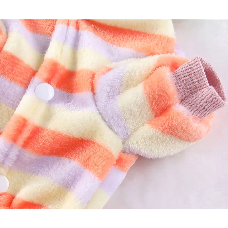 Ropa para perros, mono de lana de invierno, monos para perros pequeños y medianos, disfraz para mascotas Chihuahua Yorks, abrigo de 4 patas para cachorros, mono, pijamas - imagen 4