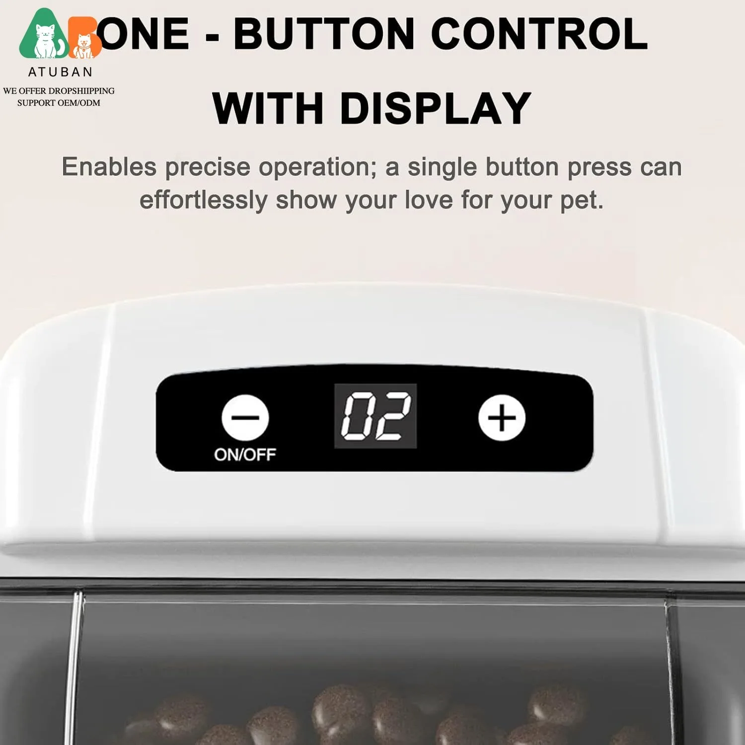 ATUBAN Comedero automático para gatos: comedero para mascotas, dispensador de alimentos para mascotas con interruptor temporizado, comedero automático para perros con inducción infrarroja - imagen 2