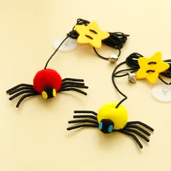 Juguete interactivo para gato colgante con araña y cordón elástico
