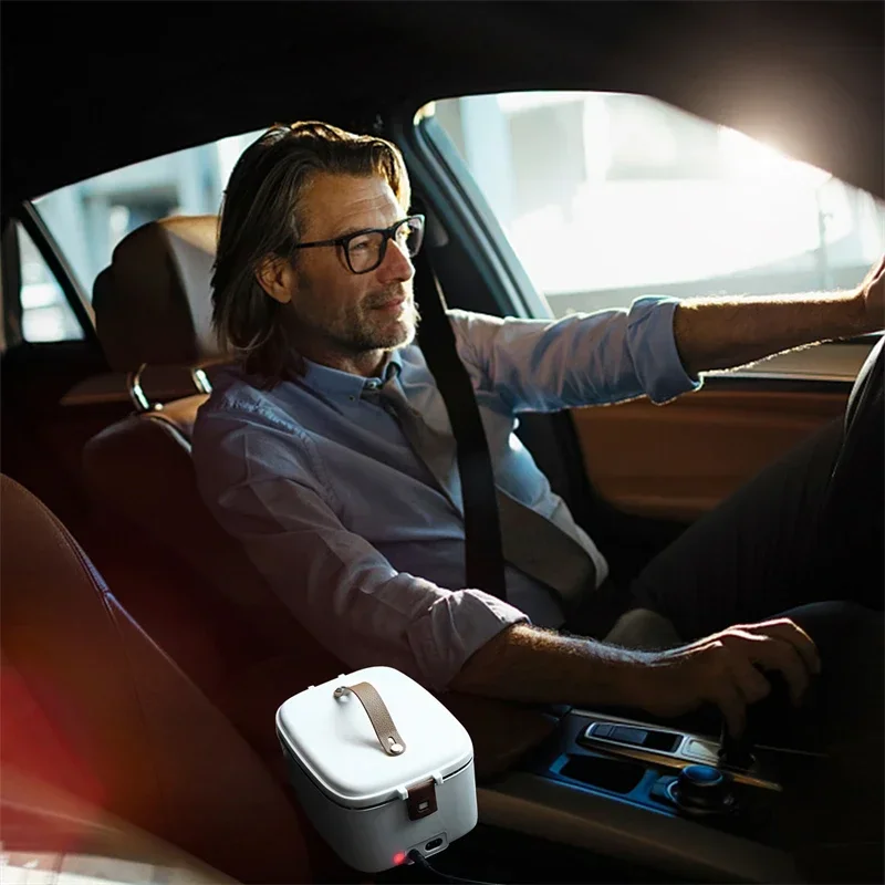 Fiambrera eléctrica portátil de gran capacidad, Bento de acero inoxidable 220, 12V/110V/304 V, 1.8L, para el hogar, la Oficina y el coche - imagen 5