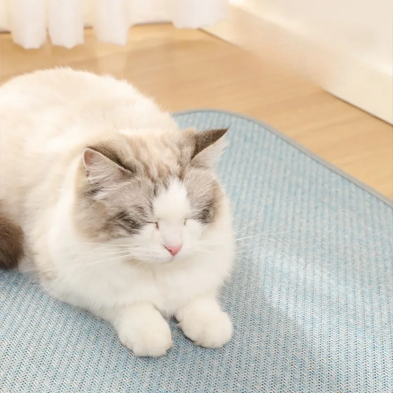 Esteras refrescantes tejidas de mimbre para mascotas, estera para dormir de verano para gatos, almohadilla de cama transpirable para cachorros y gatitos, suministros de disipación de calor para perros - imagen 2