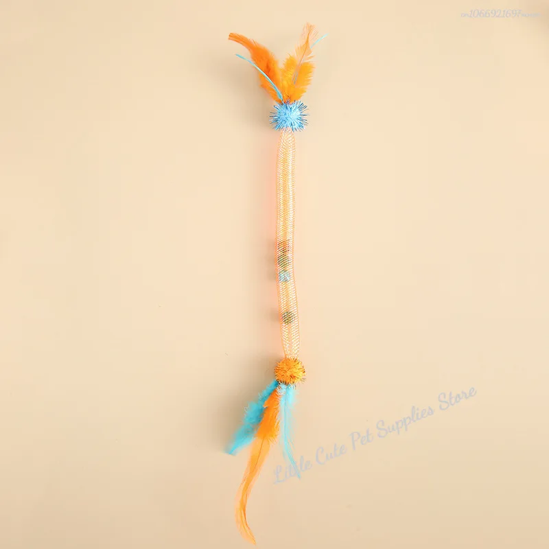 Juguete para Gato, tubo de cuerda con resorte de plumas, juguete elástico para gatos, juguetes interactivos de plumas para rascar, juguetes para mascotas - imagen 5