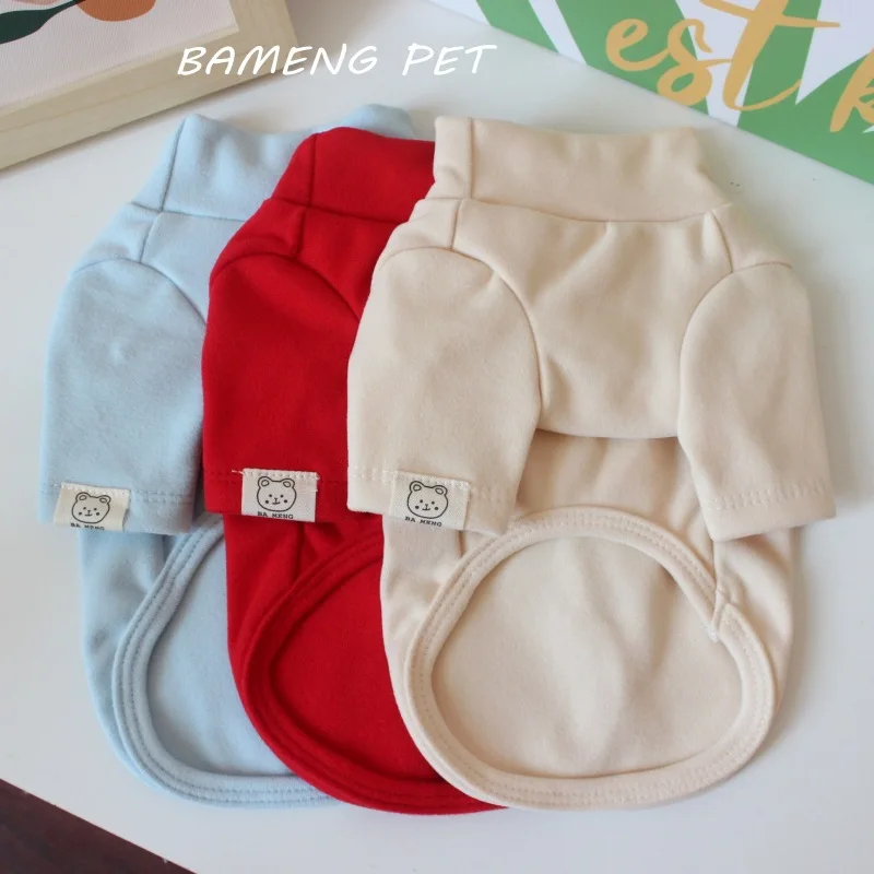 Camisa cálida de terciopelo de Color sólido para perro, abrigo de peluche para mascotas, ropa para cachorros, chaquetas Bichon Poodle Pomeranian, Invierno - imagen 2