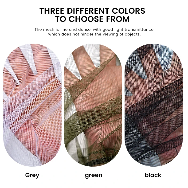 Máscara facial para cabeza de apicultor al aire libre, cubierta de red para sombrero, cubierta antimosquitos, gorra de mosquitera, cubiertas de malla transpirables para cabeza de viaje - imagen 3