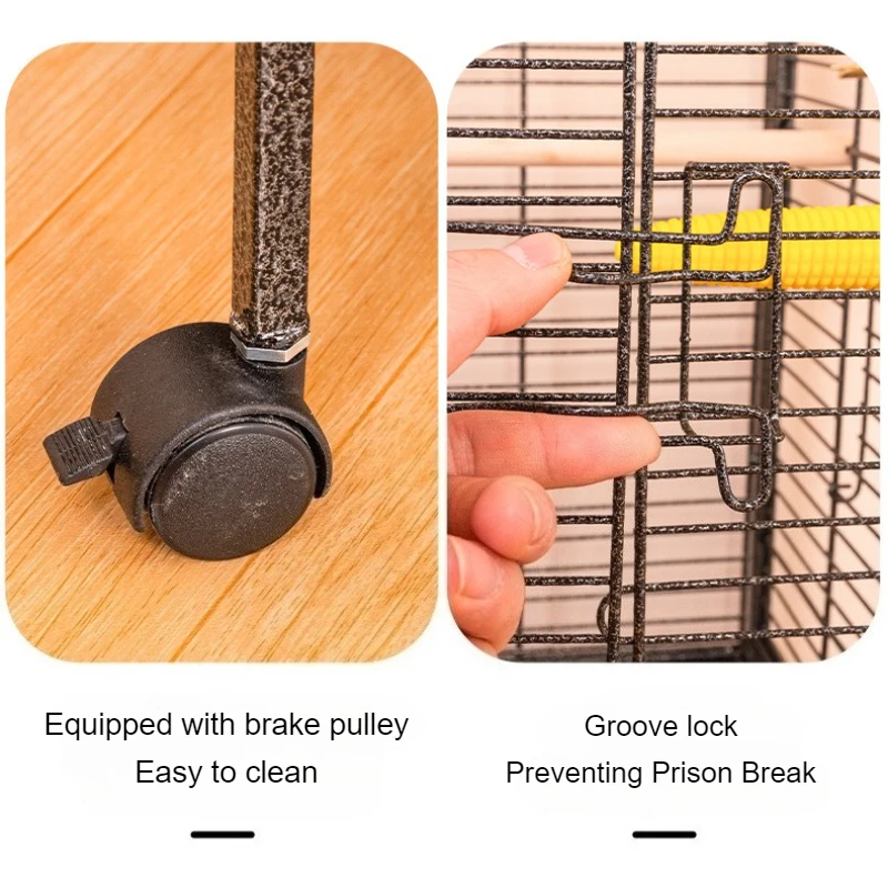 Jaula para pájaros de lujo, jaulas grandes para loros, accesorios, ruedas para cajones, casas de pájaros, cerradura para loros, comedero para palomas, suministros para jaulas de pájaros - imagen 5