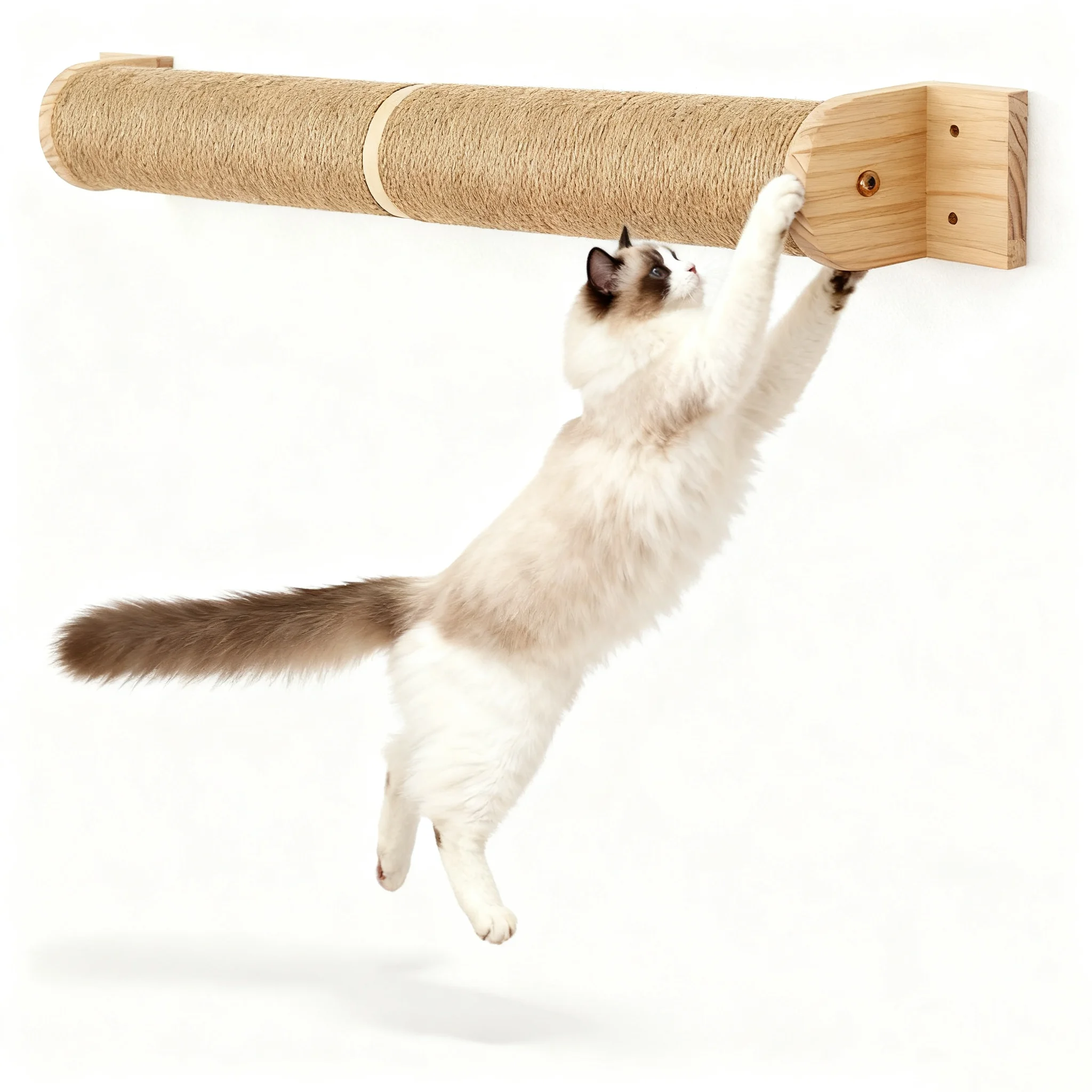 Árbol para gatos multifuncional Unidad de pared para gatos montada en la pared que ahorra espacio Satisfies el rasguño y la escalada de los gatos instincts - imagen 2