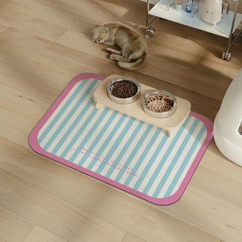 Alfombrilla de comida de barro para mascotas, antideslizante, absorbente de agua, antifugas, Universal - imagen 3