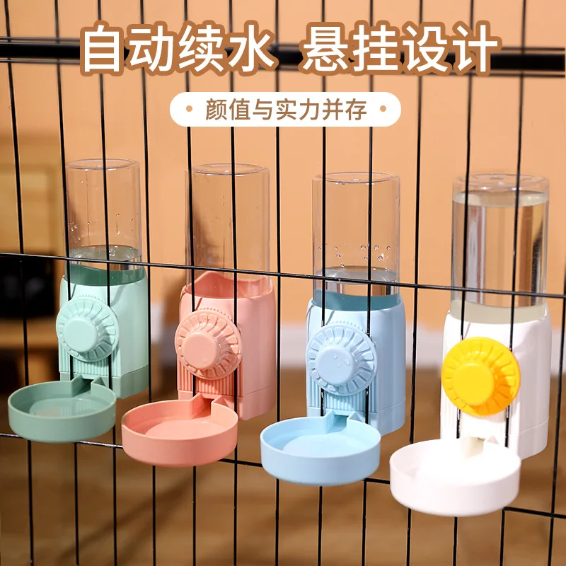 Dispensador automático de agua para comida de mascotas colgante, comedero automático de gravedad para conejos y juego de bebedero, tazón de comida para gatos con jaula - imagen 5