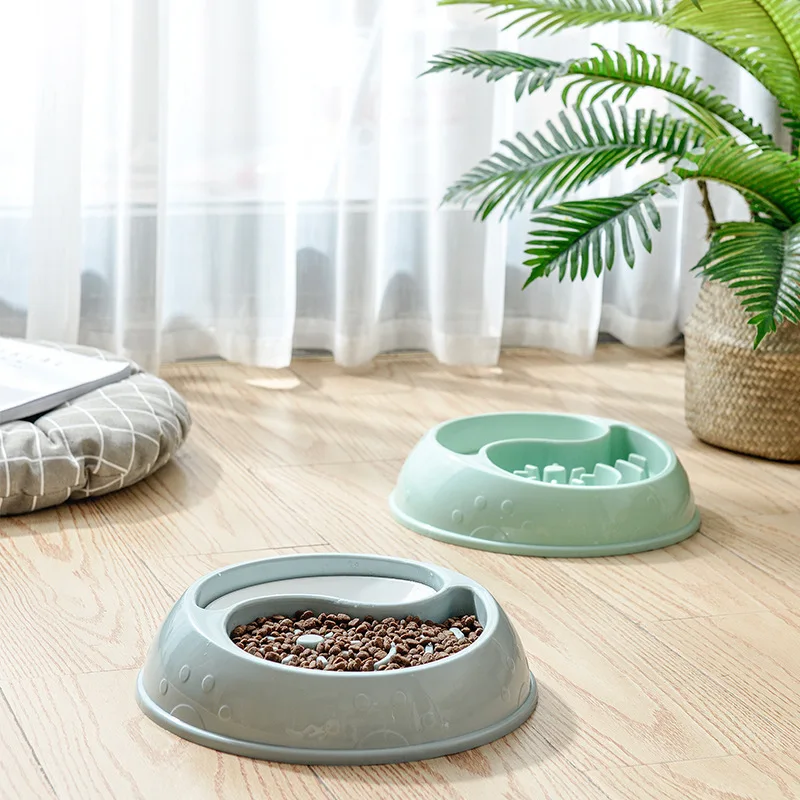 Cuenco de plástico para comida lenta para perros y gatos, comedero antideslizante para evitar asfixia, accesorios para cachorros - imagen 4