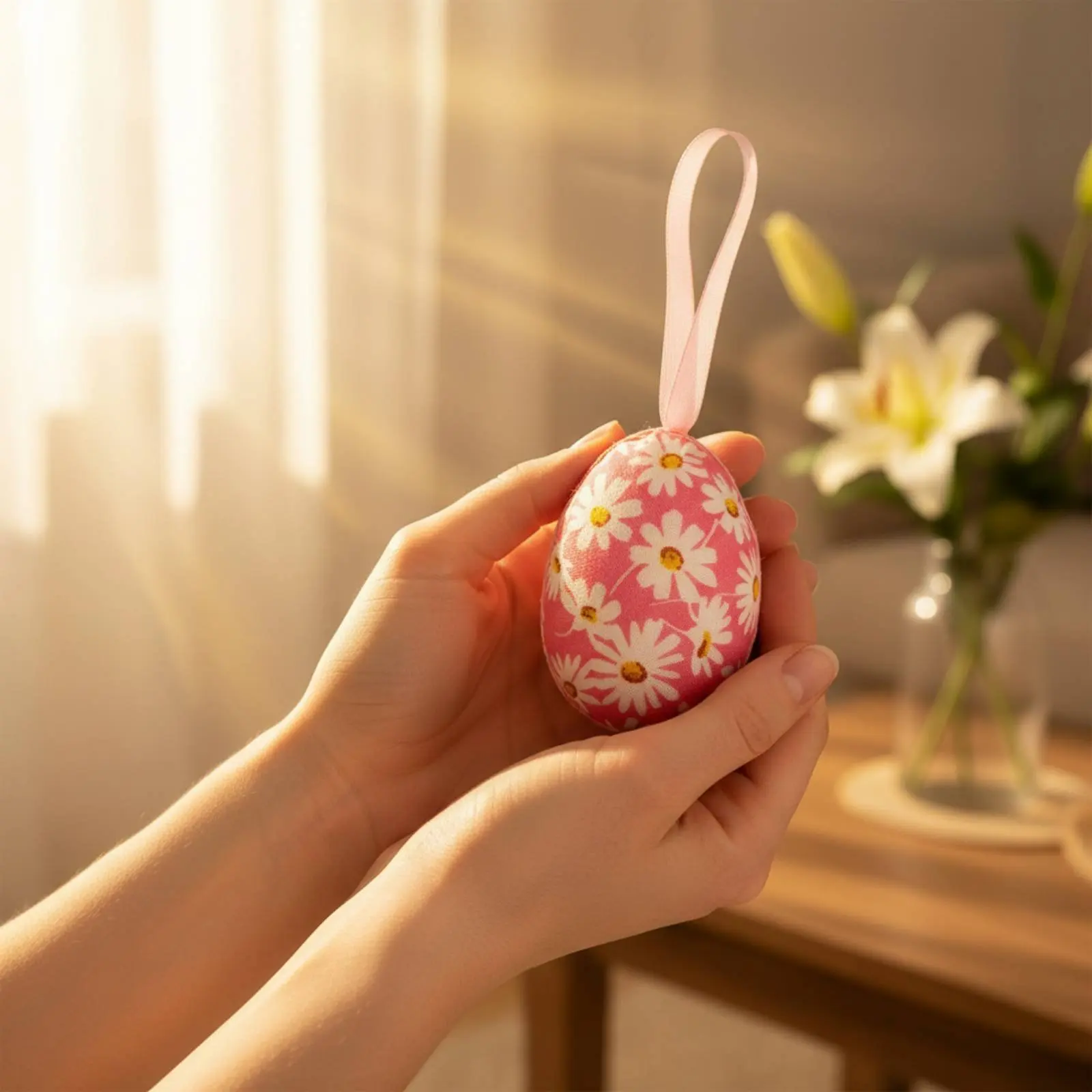 Adorno ovalado de Pascua para perro y gato – Colgable en collar - imagen 3