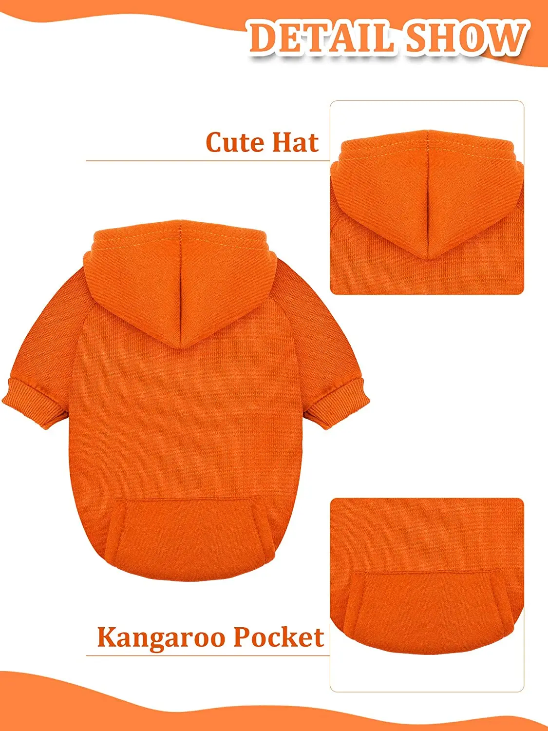 Sudaderas con capucha clásicas para perros con bolsillo, ropa para perros pequeños y medianos para Chihuahua Yorkie, sudadera para perros de otoño e invierno, ropa para mascotas - imagen 2
