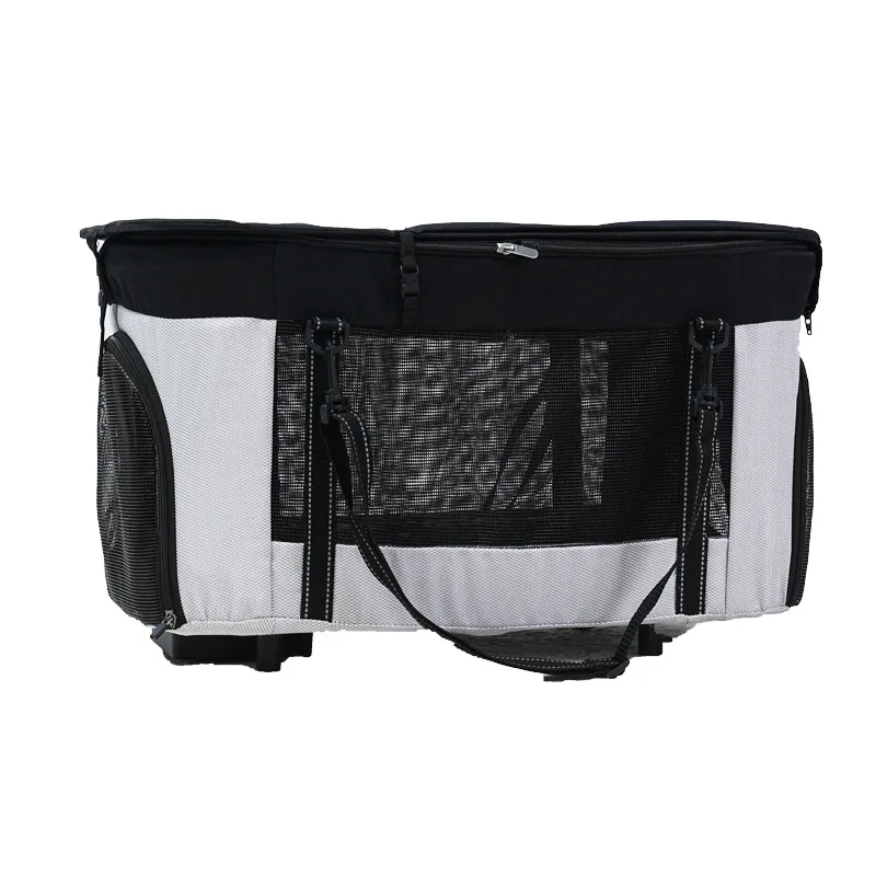 New Breathable Double-layer Multi-dog Pet Cart Cat Teddy Dog Universal Go Out Portable Folding Pet Strollers - imagen 5