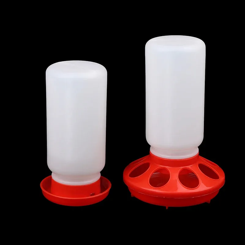 Comedero y bebedero grueso para aves de corral, dispensador automático de agua y comida, bebedero para pollos y pájaros, contenedor de cubo de alimentación - imagen 5