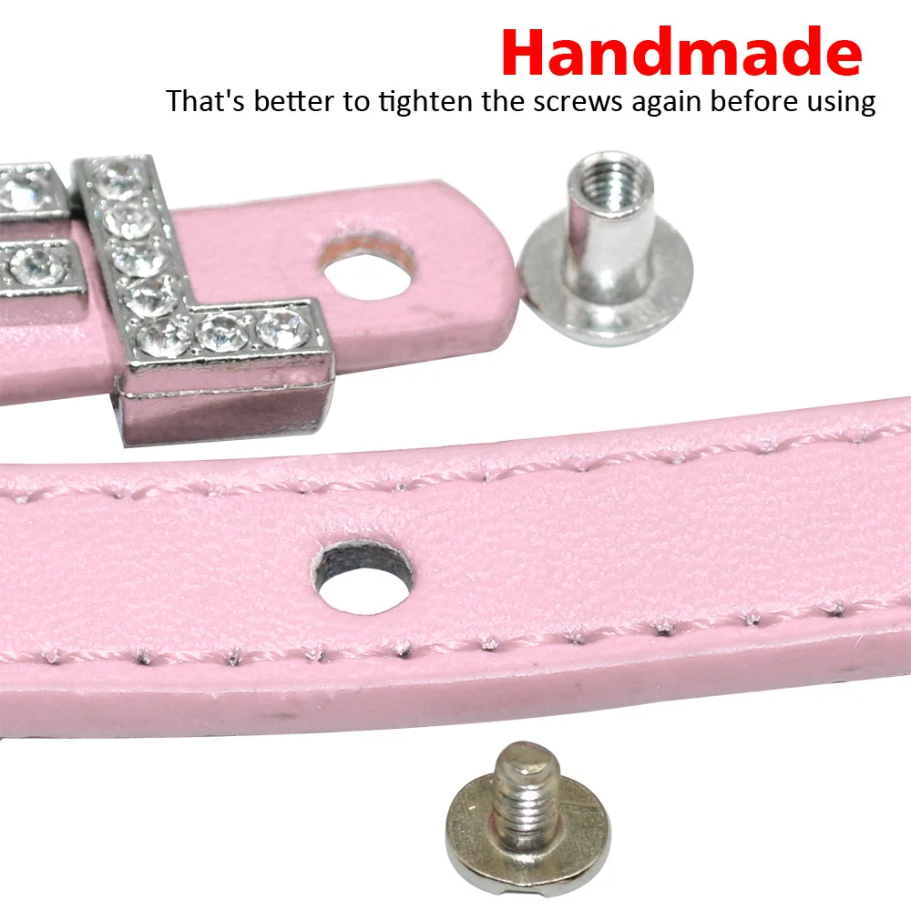 Accesorios Ostentosos para Perros con Collares de Cuero Personalizados para Cachorros Pequeños y Gatos - imagen 3